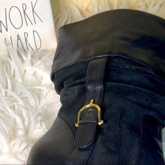 Ralph Lauren genuine leather /suede woman’s heels boots - Picture 8 of 12